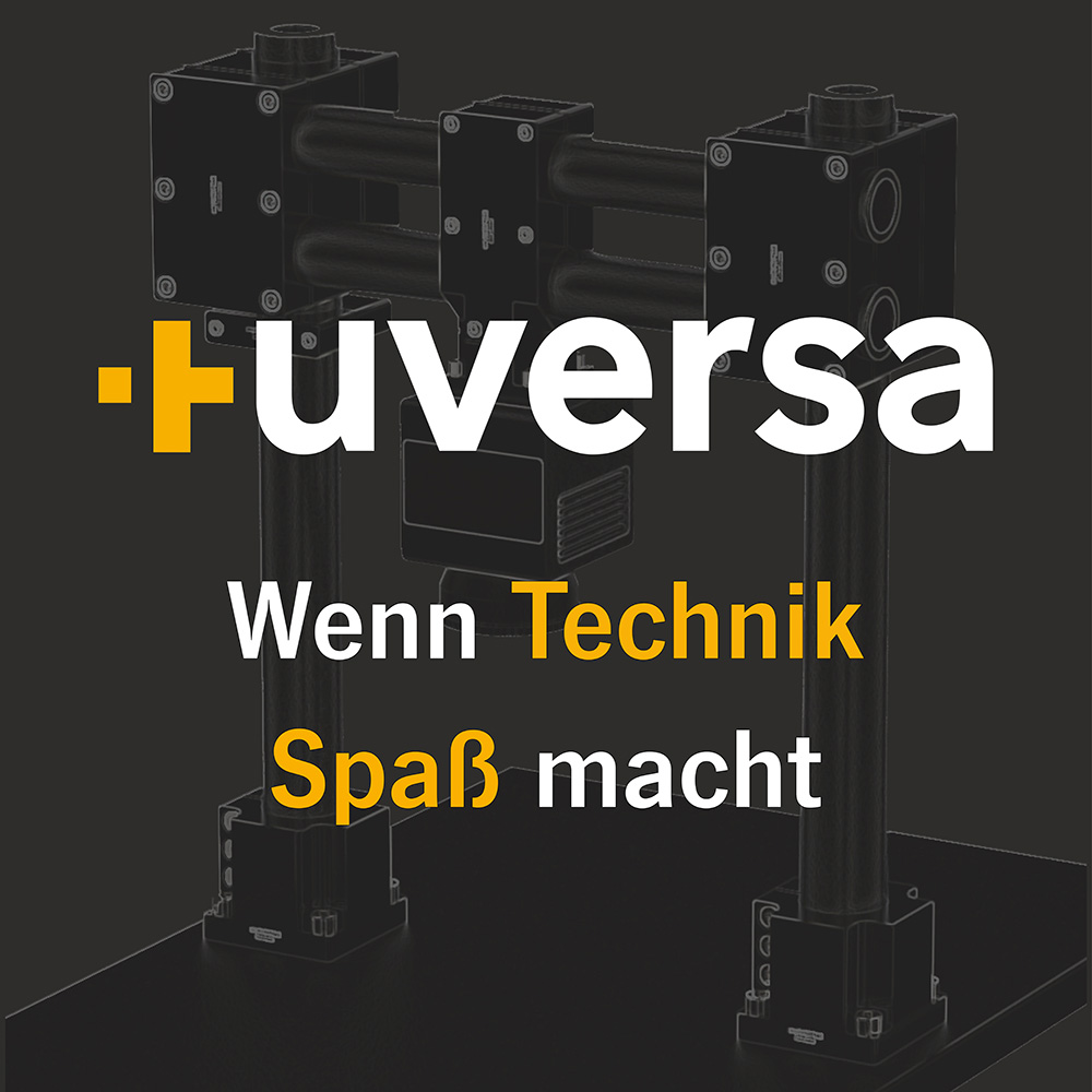 Werbebanner "uversa- Wenn Technik Spaß macht"